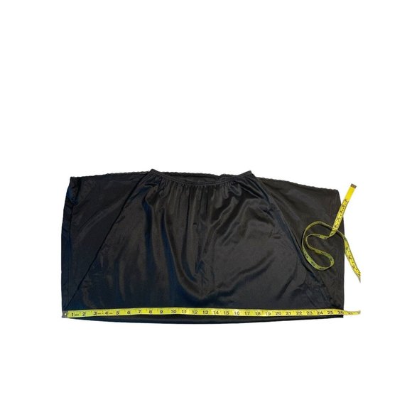 Vanity Fair Half Slip Size Medium-Large Black Nylon Lace Trim Elastic Waist VTG - Picture 5 of 7